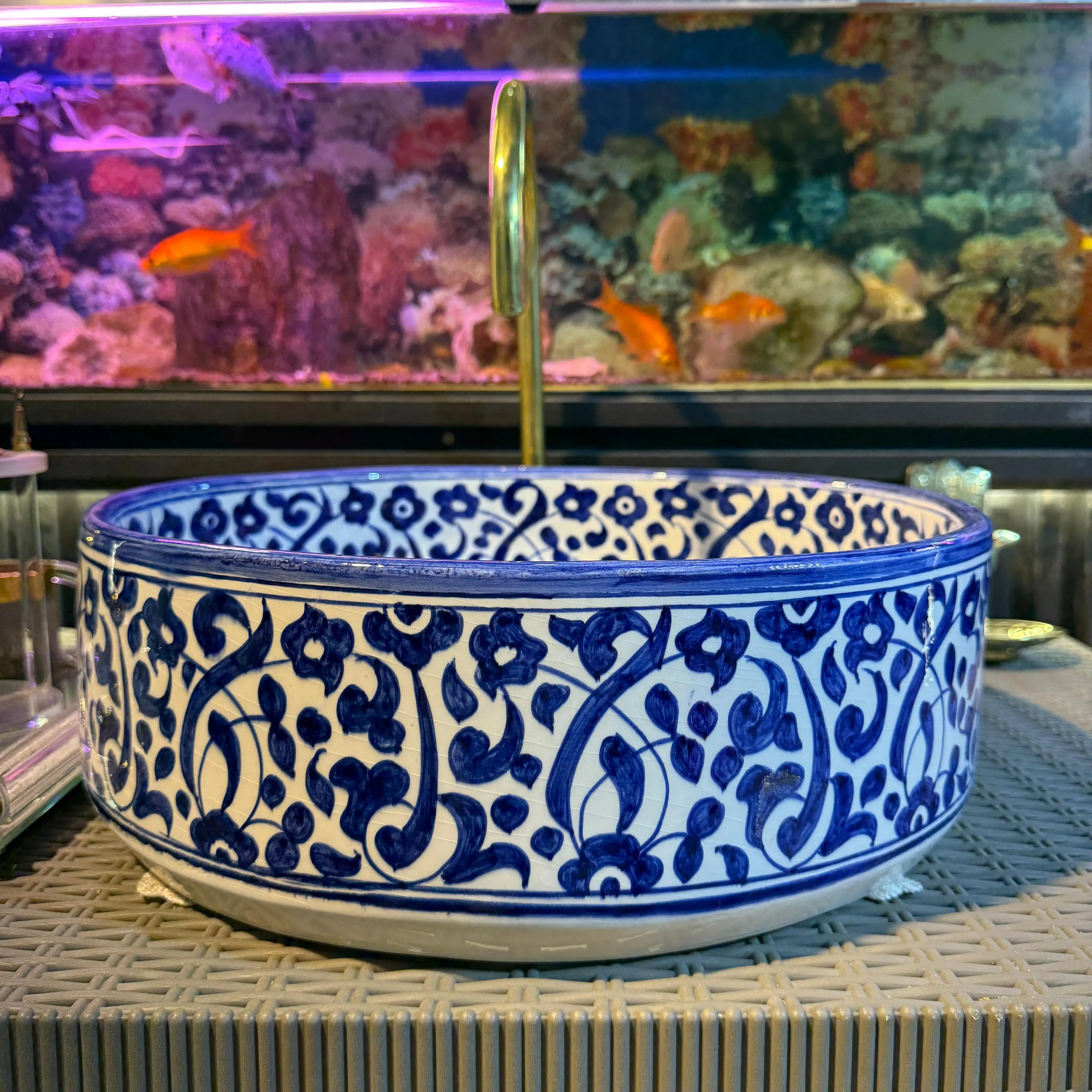 Moroccan ceramic washbasin – Artisanat et raffinement - 20 cm : 7,87 inches