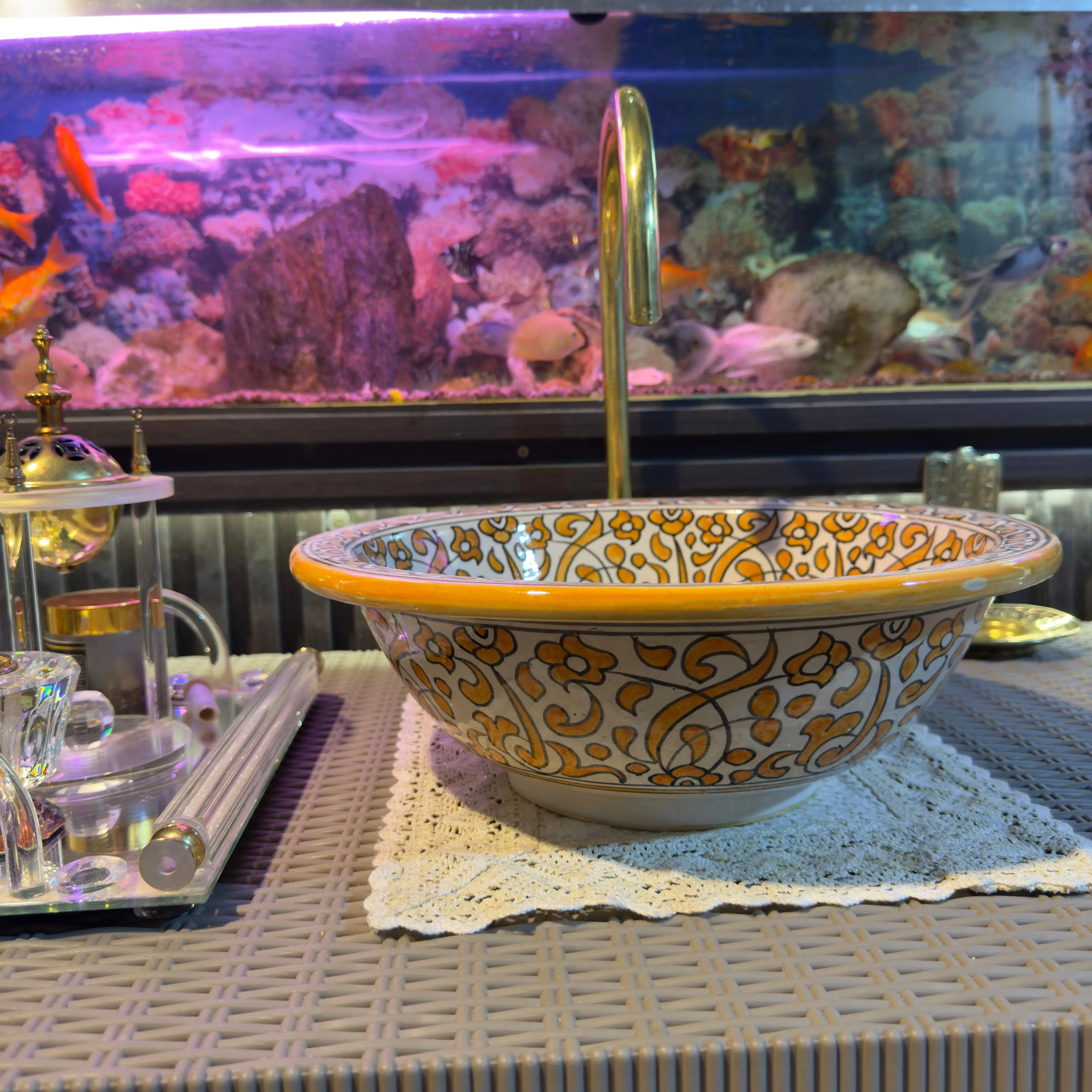 Moroccan Vessel Sink Bowl – Handmade Hand Wash Basin - 30cm :11.81 in