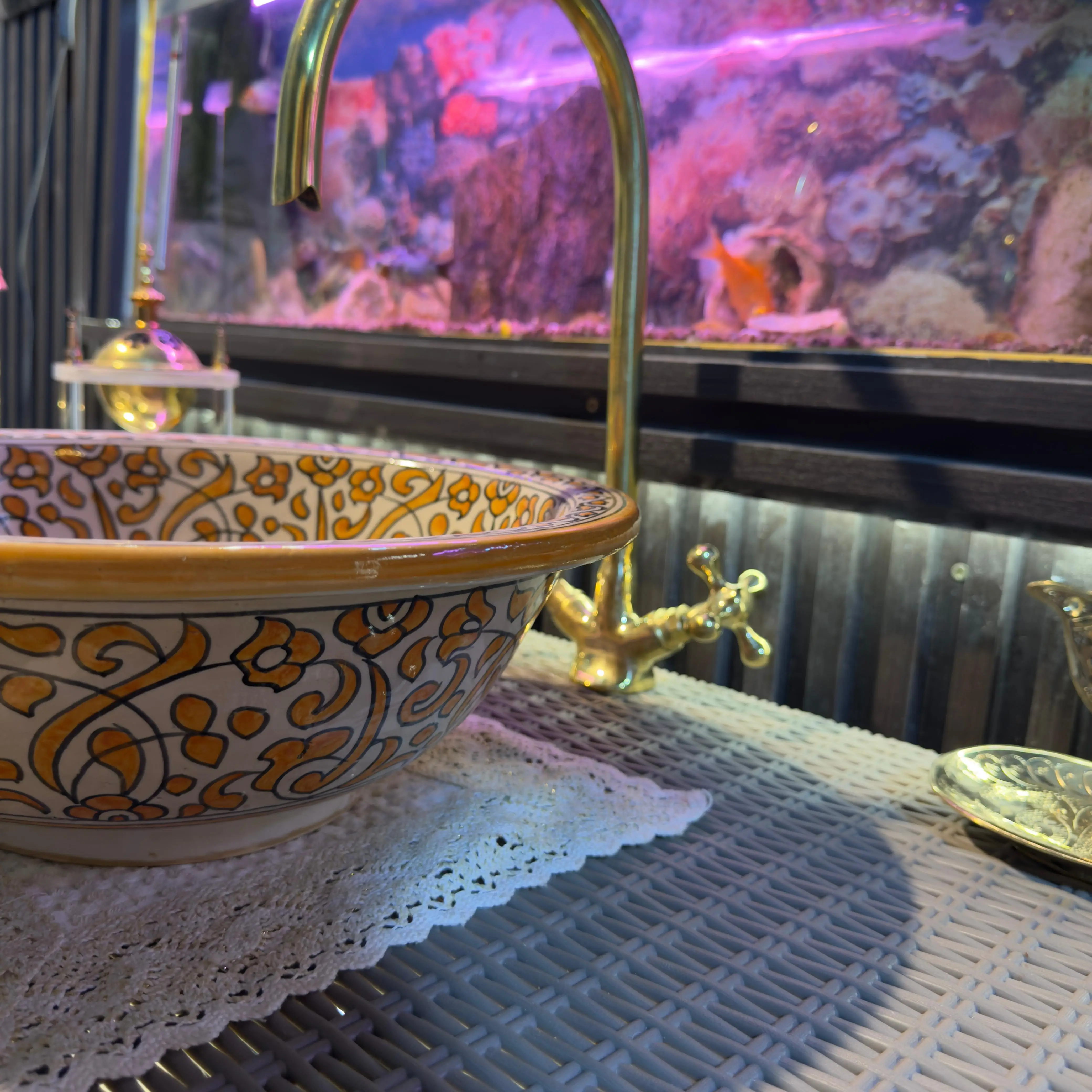 Moroccan Vessel Sink Bowl – Handmade Hand Wash Basin - 40 CM :15.75 in