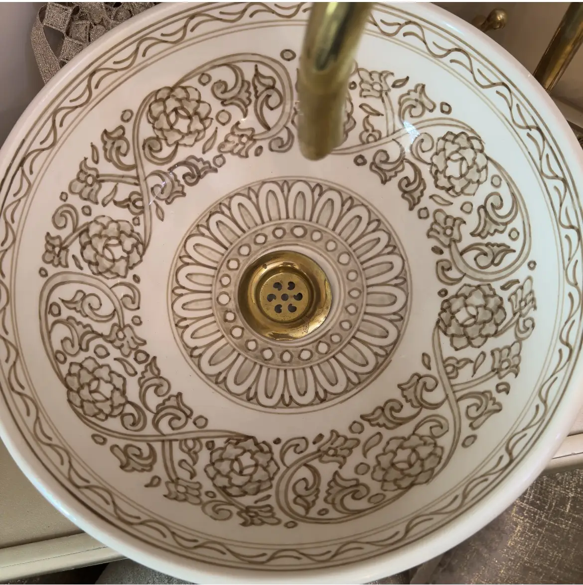 Artisan Ceramic Vessel Sink – Bohemian Vanity Basin, Natural Clay Handcrafted Bowl - 25cm : 9.84 in