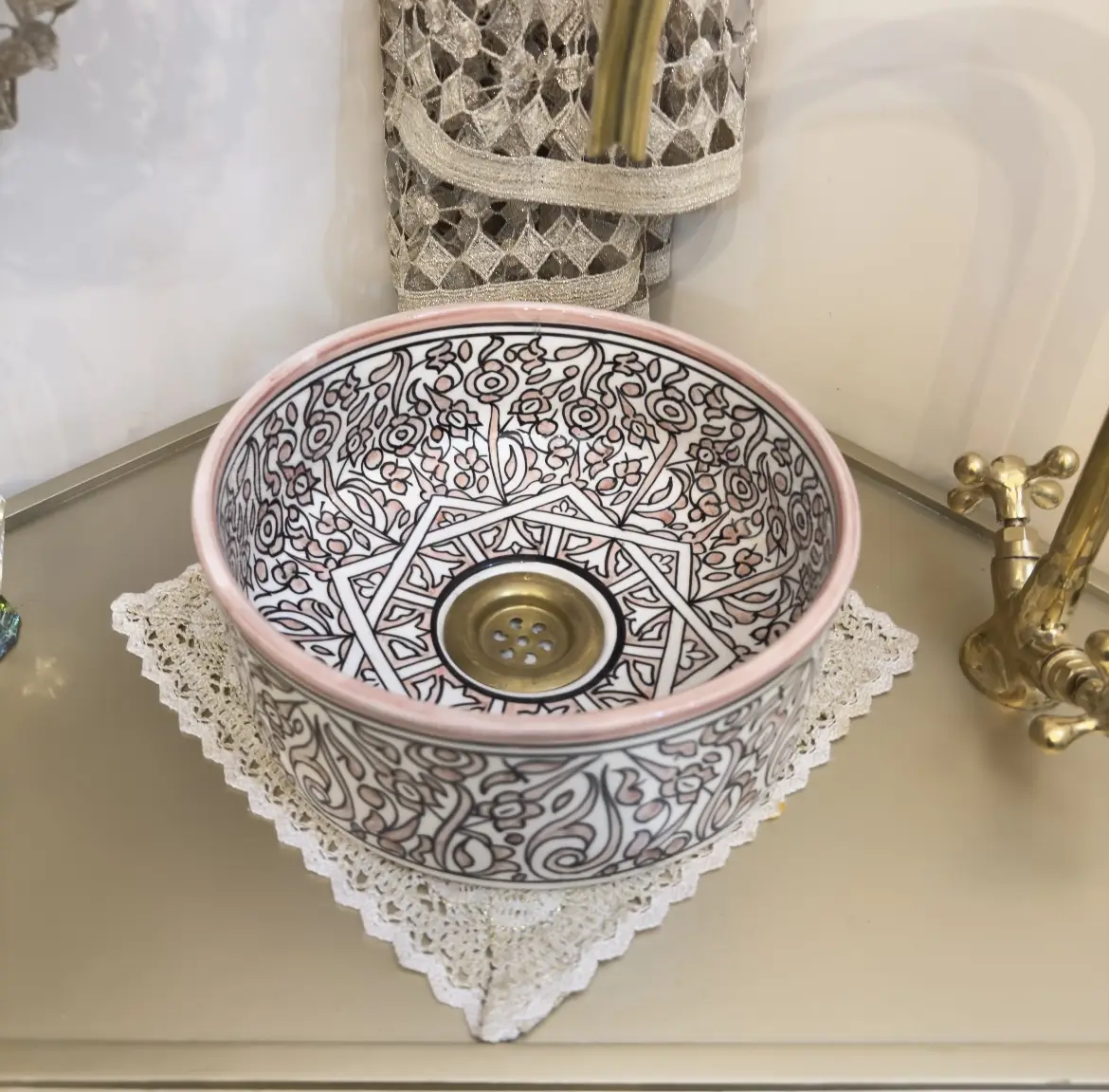 Pottery Vessel Basin for Custom Vanity & Artistic Decoration - 25cm : 9.84 in