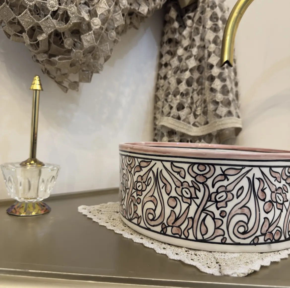 Pottery Vessel Basin for Custom Vanity & Artistic Decoration - 35 cm : 13.78 in