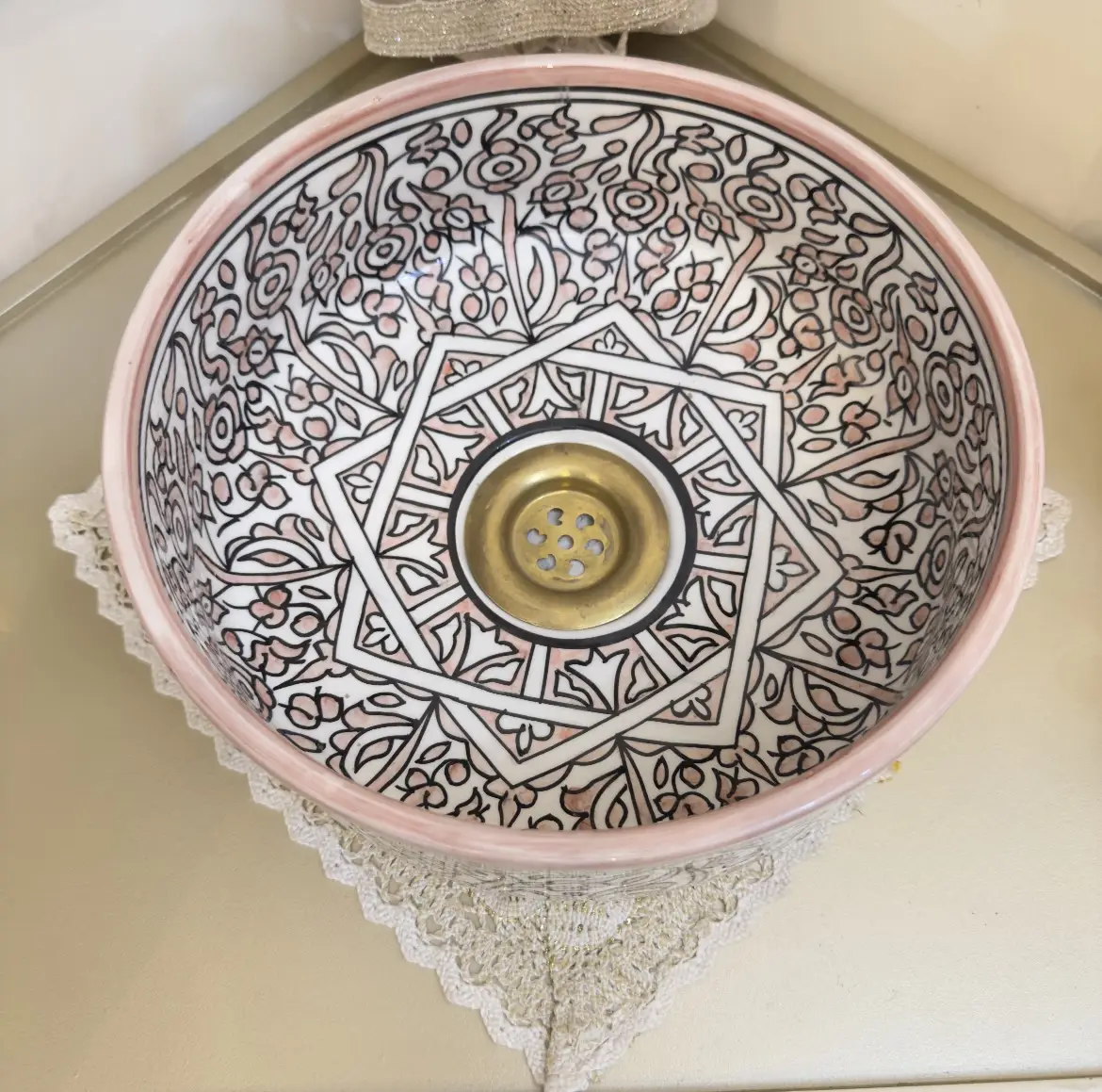 Pottery Vessel Basin for Custom Vanity & Artistic Decoration - 40 CM :15.75 in